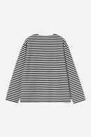 Carhartt WIP W' L/S Ezra T-Shirt Cotton Single Jersey, 205 g/m² Ezra Stripe, (Black / Wax)