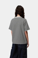Carhartt WIP W' S/S Ezra T-Shirt Cotton Single Jersey, 205 g/m² (Ezra Stripe, Black / Wax)