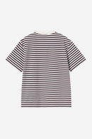 Carhartt WIP W' S/S Ezra T-Shirt Cotton Single Jersey, 205 g/m² (Ezra Stripe, Cozy Purple / Wax)