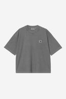 Carhartt WIP W' S/S Nelson T-Shirt Organic Cotton Single Jersey, 165 g/m² (Black garment dyed)