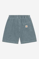 Carhartt WIP Reynold Short 100% Cotton 'Forsyth' Corduroy, 15 Wales, 8 oz (Cozy Blue dusky washed)