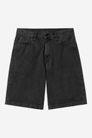 Carhartt WIP Landon Short 100% Cotton 'Robertson' Denim, 12 oz (Black stone washed)