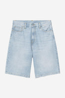 Carhartt WIP Langdon Short 100% Cotton 'Smith' Denim, 13.5 oz (Blue heavy worn bleached)