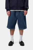 Carhartt WIP Langdon Short 100% Cotton 'Smith' Denim, 13.5 oz 8 (Blue stone washed)