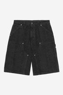 Carhartt WIP OG Double Knee Short 100% Cotton 'Smith' Denim, 13.5 oz (Snake Camo, Black heavy stone wash)