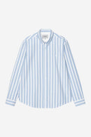 Carhartt WIP L/S Deven Shirt Cotton Oxford, 4.7 oz Deven Stripe, (Bleach / White)