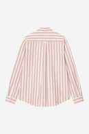 Carhartt WIP L/S Deven Shirt Cotton Oxford, 4.7 oz Deven Stripe, (Oxide Red / White)