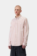 Carhartt WIP L/S Deven Shirt Cotton Oxford, 4.7 oz Deven Stripe, (Oxide Red / White)