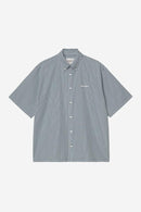 Carhartt WIP S/S Groff Shirt Cotton Poplin, 3.9 oz Groff Check, (Blue River)