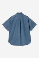 Carhartt WIP S/S Lucas Shirt Cotton Denim, 8.5 oz (Blue stone washed)