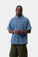 Carhartt WIP S/S Lucas Shirt Cotton Denim, 8.5 oz (Blue stone washed)