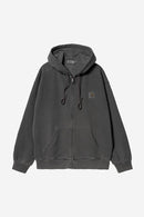 Carhartt WIP Hooded Nelson Jacket Cotton Sweat, 370 g/m² (Black garment dyed)