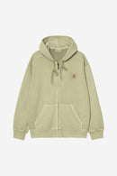 Carhartt WIP Hooded Nelson Jacket Cotton Sweat, 370 g/m² (Gentle Green garment dyed)