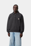 Carhartt WIP Half Zip Detroit Sweat Cotton Sweat, 430 g/m² (Black stone washed)