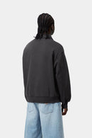 Carhartt WIP Half Zip Detroit Sweat Cotton Sweat, 430 g/m² (Black stone washed)