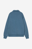 Carhartt WIP Half Zip Detroit Sweat Cotton Sweat, 430 g/m² (Blue River stone washed)