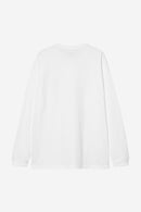 Carhartt WIP L/S Chase T-Shirt 100% Cotton Combed Single Jersey, 235 g/m² (White / Gold)