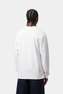 Carhartt WIP L/S Chase T-Shirt 100% Cotton Combed Single Jersey, 235 g/m² (White / Gold)