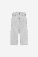 Carhartt WIP Landon Pant 100% Cotton 'Smithfield' Color Denim, 13.5 oz (Black chalk wash)