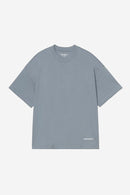 Carhartt WIP S/S Link Script T-Shirt 100% Organic Cotton Single Jersey, 230 g/m² (Velvet Blue / White)