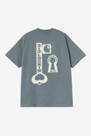 Carhartt WIP S/S Locked T-Shirt Organic Cotton Single Jersey, 175 g/m² (Cozy Blue)