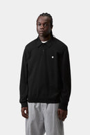 Carhartt WIP L/S Madison Polo Cotton Knit, 12 gauge (Black / White)