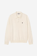 Carhartt WIP L/S Madison Polo Cotton Knit, 12 gauge (Cinnerus / Black)