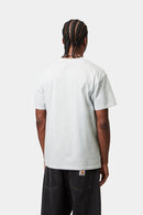 Carhartt WIP S/S American Script T-Shirt Organic Cotton Single Jersey, 240 g/m² (Ash Heather)
