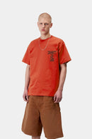 Carhartt WIP S/S Blocks T-Shirt Organic Cotton Single Jersey, 200 g/m² (Oxide Red)