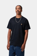 Carhartt WIP S/S Chase T-Shirt 100% Cotton Combed Single Jersey, 235 g/m² (Dark Navy / Gold)