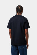 Carhartt WIP S/S Chase T-Shirt 100% Cotton Combed Single Jersey, 235 g/m² (Dark Navy / Gold)