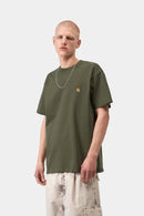 Carhartt WIP S/S Chase T-Shirt 100% Cotton Combed Single Jersey, 235 g/m² (Leaf / Gold)