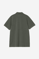 Carhartt WIP S/S Chase Pique Polo Cotton Garment Washed Piqué, 240 g/m² (Leaf / Gold)