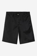 Carhartt WIP Simple Short Polyester/Cotton Denison Twill, 8.8 oz (Black rinsed)