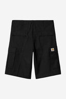 Carhartt WIP Regular Cargo Short Cotton Columbia Ripstop, 6.5 oz (Black rinsed)