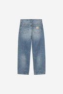 Carhartt WIP Landon Pant 100% Cotton 'Smith' Denim, 13.5 oz (Blue destroy wash, splatter)