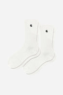 Carhartt WIP Madison Pack Socks Cotton/Polyester/Elastane Knit (White / Black + White / Black)