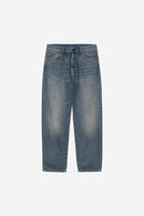 Carhartt WIP Aaron Pant 100% Cotton 'Camano' Denim, 12 oz (Blue dark used wash)