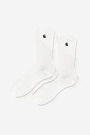 Carhartt WIP Madison Pack Socks Cotton/Polyester/Elastane Knit (White / Black + White / Black)