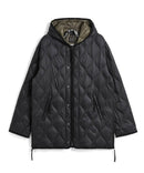 Taion Unisex Military Hood W-Zip Botton Down Jkt Soft Shell (Black)