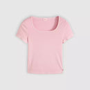 Levi's Essential Sqrd Neck Tee - Garment Dye Coral Blush