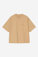 Carhartt WIP W' S/S Chester T-Shirt Organic Cotton Single Jersey, 150 g/m² (Dusty H Brown)