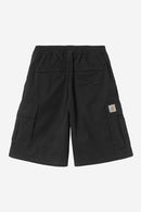 Carhartt WIP Mandler Cargo Short Cotton Dothan Poplin, 6 oz (Black garment dyed)