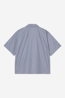 Carhartt WIP S/S Kendry Shirt Cotton Poplin, 3.9 oz Shady (Blue / White)