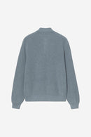 Carhartt WIP L/S Miles Polo Cotton Knit, 7 gauge (Shady Blue)