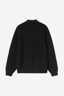 Carhartt WIP L/S Miles Polo Cotton Knit, 7 gauge (Black)