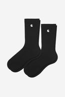 Carhartt WIP Madison Pack Socks Cotton/Polyester/Elastane Knit (Black / White + Black / White)