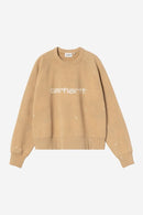 Carhartt WIP W' Painter Sweat Cotton Sweat, 430 g/m² (Dusty H Brown Destroy Wash Splatter)