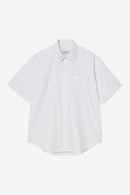 Carhartt WIP S/S Keene Shirt Cotton Poplin, 3.9 oz (Keene Stripe, White)