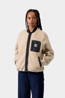 Carhartt WIP FW27 W' Janet Liner Polyester Pile, 10.3 oz Fleur De Sel / Black